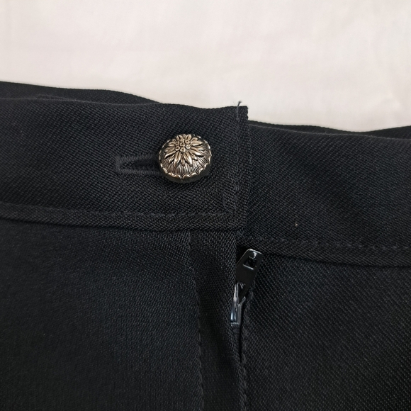 Ernst Licht Black Floral  Embroidery Skirt Size 12 Vintage - Picture 12 of 12